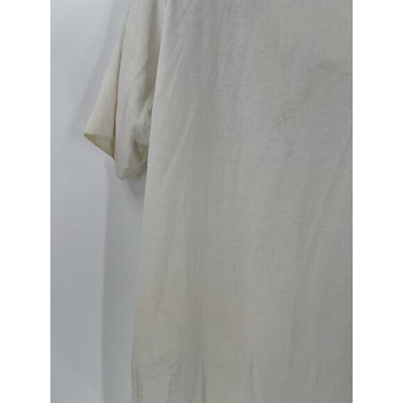 Special F/X Vintage Blouse Womens XL White Denim Beaded Neckline V Neck Studded - Picture 12 of 16